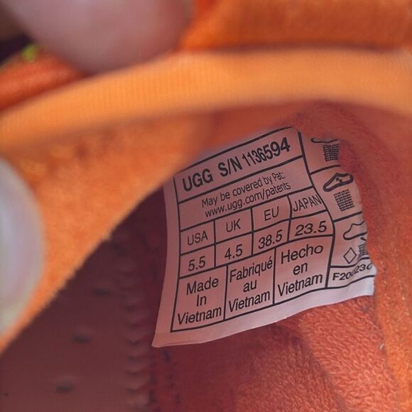 (Q7) UGG CA78 Tasman Slippers Meyer Lemon Soda OrangeMen's Size 5.5 NW - Picture 11 of 12